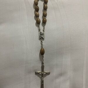Beautiful Vintage finger Rosary Olive Wood Beads